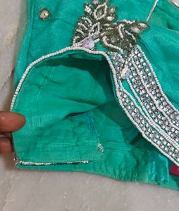 Aquatic blue lehanga n orna wore only once..