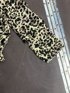 Leopard Print Smocked Crop Top