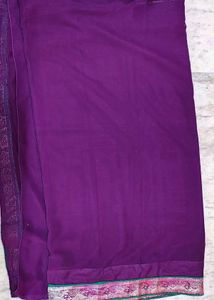 Elegant Purple Silk Saree (without blouse)