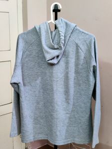 💥BUY1GET1💥 imported gray hooded sweatshirt with a button placket