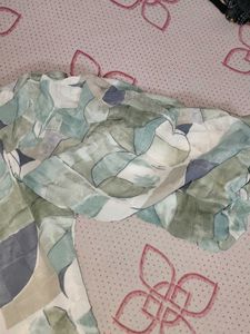Unique Abstract Print Button-Up Top