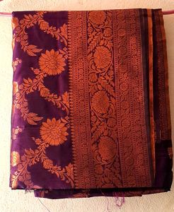 🤩Purple Brocade Silk Saree