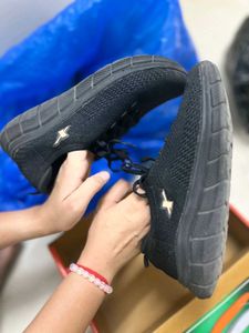 Sparx Black Sports Shoes – Good Condition | Fabric