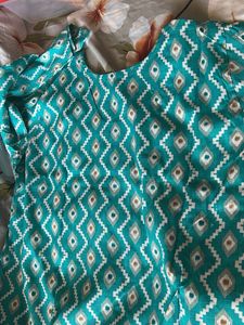 Bohemian Print Teal Kurta