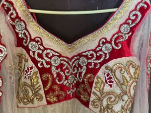 Stunning Red &amp; Gold Anarkali Gown