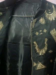 Unique thread workedJacket with Tribal Print