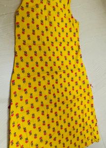 Vibrant Yellow Floral Print Kurta