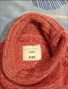 Red Ombre Knit Sweater