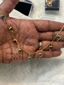 Heart Charm Gold Bracelet