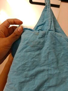 Beautiful Blue Cotton beads top