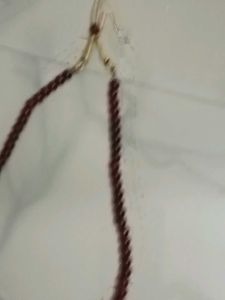 Elegant MaroonRed Beaded Necklace+Earrings Set