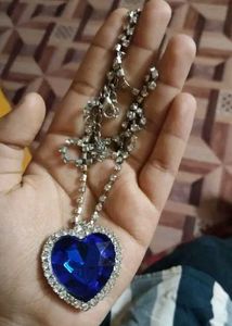 Blue Crystal Heart pendant