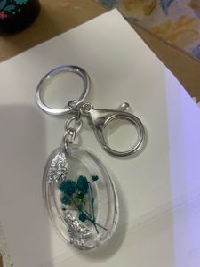 Handmade Resin Floral Keychain