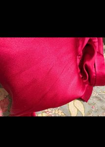 Burgundy Satin Shirt