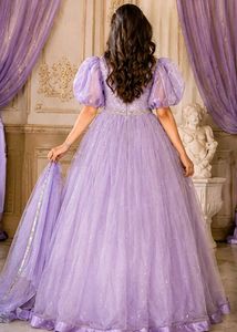 Elegant Lavender Princess Gown👑