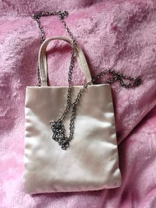 MANGO Beige Structured Sling Bag