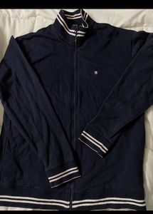 Navy Blue Track Jacket Y2K