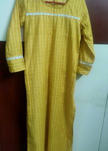Yellow Striped Kurta