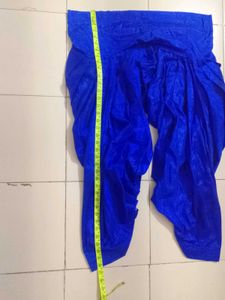 PATIALA SUIT Blue Floral Print and white p