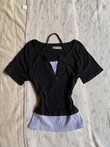 fitted ribbed top