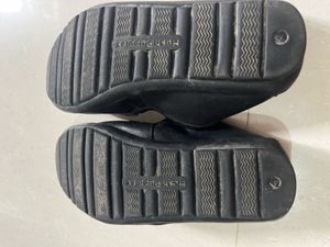 Hush Puppies Black Leather Loafers
