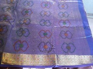 Elegant Blue &amp; Gold Saree