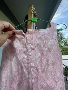 Elegant Pink Floral Maxi Dress