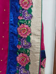 Georgette Magenta Saree