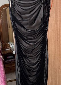 Sleeveless Mesh Midi Dress
