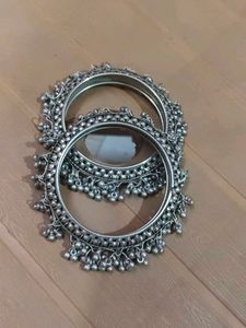 Oxidized Silver Kada Bangles