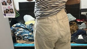 Cream Cargo Pants
