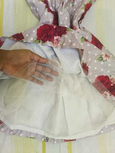 Vintage Rose Print Fit &amp; Flare mini Dress