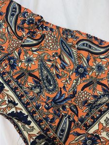 Boho Print Halter Neck Crop Top