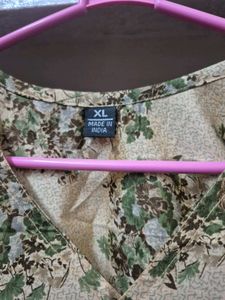 Floral Print silk Kurta