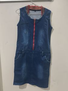 Denim Pinafore Dress