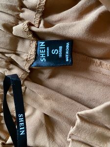 Shein Brown ankle tie up pants