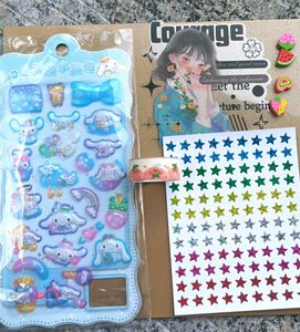 Cute Kawaii Sticker &amp; Accessory Set