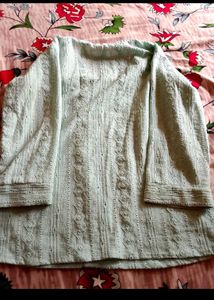 Light Green Textured Kurta