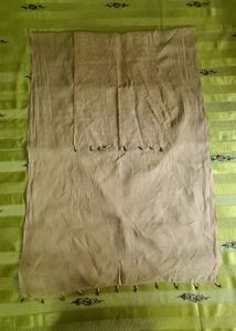 Beige Cotton Chunni/Dupatta with jute panel