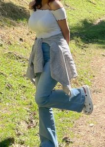Off Shoulder Ribbed Top