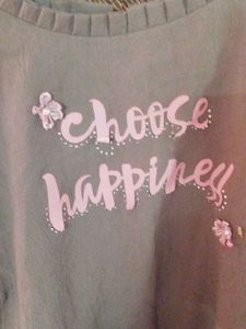 Cute Grey "Choose Happiness" Top