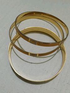 White Gold Polish Bangles