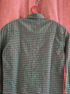 Men's Green Checkered Long Sleeve Shirt