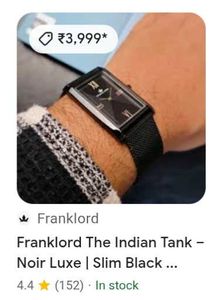 Sleek Black Square Dial Watch From UAE