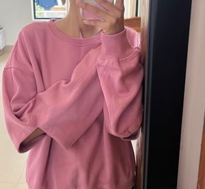 Pink Cut-Out Sleeve Sweatshirt