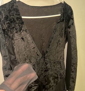 Velvet Dragon Print Dress