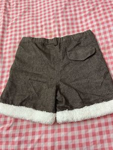 Cozy Brown Shorts with White Trim