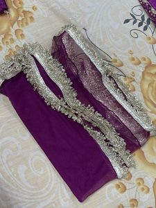 Elegant Purple  Kurti Set with Dupatta for girl