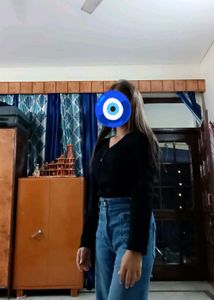 High-Waisted Wide-Leg Denim Jeans