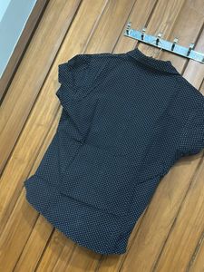 Stylish Navy Polka Dot Top